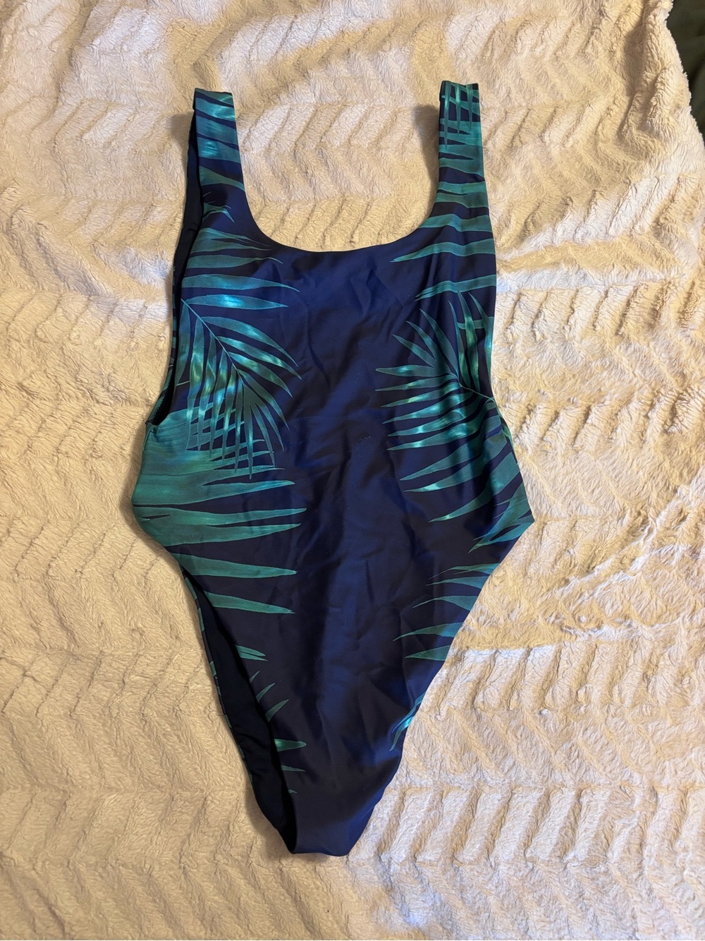 Aerie Palm Print One-Piece Swimsuit | Size Small | Cheeky Cut